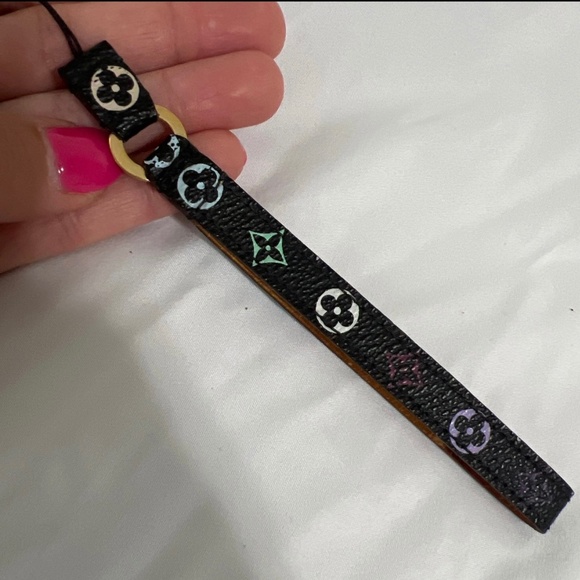 Authentic LOUIS VUITTON Strap For Cell Phone Multi-Color Canvas